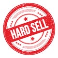 HARD SELL text on red round grungy stamp Royalty Free Stock Photo