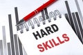 HARD SKILLS text written on notebook with pen on chart Royalty Free Stock Photo