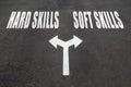 Hard skills vs soft skills choice concept Royalty Free Stock Photo