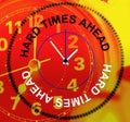 Hard Times Ahead Means Gloomy Problems And Risk Royalty Free Stock Photo