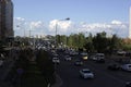 A view of traffic in the evening in Astana Kazakhstan