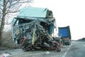Hard truck crash Royalty Free Stock Photo