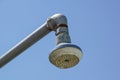 Hard water deposit and rust on shower tap . Royalty Free Stock Photo