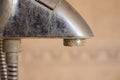 Hard water deposit on a tap Royalty Free Stock Photo