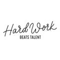 Hard work beats talent typography design. Hand drawn lettering motivational quote. Success concept Vector illustration Royalty Free Stock Photo