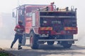 Bombeiros, fireworker in Portugal fighting against the fire Royalty Free Stock Photo