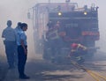 Bombeiros, fireworker in Portugal fighting against the fire Royalty Free Stock Photo