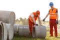 Hard working road builder Royalty Free Stock Photo