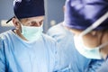 Hard working surgeon during operation Royalty Free Stock Photo