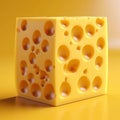 Hard Yellow Cheese with Background in Cheese Collection. Generative AI Royalty Free Stock Photo