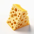 Hard Yellow Cheese with Background in Cheese Collection. Generative AI Royalty Free Stock Photo