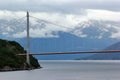 Hardanger bridge, the longest bridge in Norway Royalty Free Stock Photo