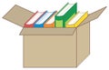 Hardback Books in a Box Royalty Free Stock Photo