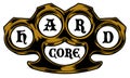 HardCore brass knuckles logo template