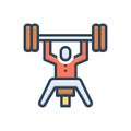 Color illustration icon for Hardcore, staunch and exercise Royalty Free Stock Photo