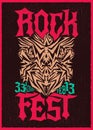 Hardcore Rock fest poster design template Royalty Free Stock Photo