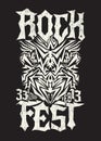 Hardcore Rock fest poster design template Royalty Free Stock Photo