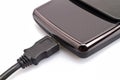 Harddisk And USB Cable Close up Royalty Free Stock Photo