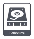 harddrive icon in trendy design style. harddrive icon isolated on white background. harddrive vector icon simple and modern flat Royalty Free Stock Photo