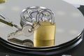 Harddrive with padlock Royalty Free Stock Photo