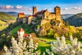 Hardegg Castle Spring Time in Thayatal Valley, Austria Royalty Free Stock Photo
