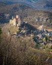 Hardegg, the smallest town in Lower Austria with its castle in spring