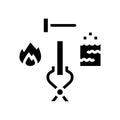 hardening blacksmith glyph icon vector illustration Royalty Free Stock Photo