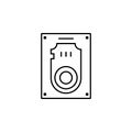 hardisk iconicon. Simple outline vector of Web Design Development set icons for UI and UX, website or mobile application