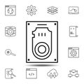 hardisk iconicon. Simple thin line, outline vector element of Web Design Development icons set for UI and UX, website or mobile