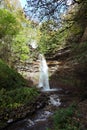 Hardraw Force waterfall in Yorkshire Dales National Park, England - UK Royalty Free Stock Photo