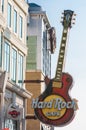 Hardrock cafe guitar sign Royalty Free Stock Photo