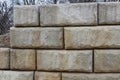 Hardscaping stone Retaining Wall Royalty Free Stock Photo