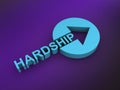 hardship word on purple