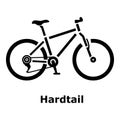 Hardtail bike icon, simple style Royalty Free Stock Photo