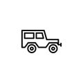 Hardtop car icon. line style icon vector illustration