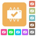 Hardware checked rounded square flat icons