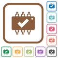 Hardware checked simple icons