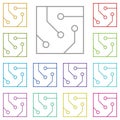 hardware, chip multi color icon. Simple thin line, outline vector of hardware icons for UI and UX, website or mobile application Royalty Free Stock Photo