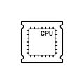 hardware, chip, processor icon. Simple thin line, outline vector of hardware icons for UI and UX, website or mobile application Royalty Free Stock Photo