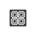 Hardware, chip, processor vector icon