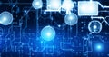 Hardware Connections with glowing points