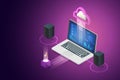 Hardware developer Collect data to save digital data Royalty Free Stock Photo