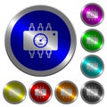 Hardware diagnostics luminous coin-like round color buttons
