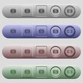 Hardware disabled icons on horizontal menu bars