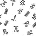 hardware furniture equipment vector seamless pattern