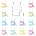 hardware, hard disk, security multi color icon. Simple thin line, outline vector of hardware icons for UI and UX, website or Royalty Free Stock Photo