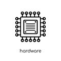 Hardware icon. Trendy modern flat linear vector Hardware icon on