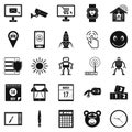 Hardware icons set, simple style Royalty Free Stock Photo