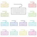 hardware, keyboard multi color icon. Simple thin line, outline vector of hardware icons for UI and UX, website or mobile Royalty Free Stock Photo