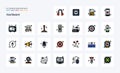 25 Hardware Line Filled Style icon pack Royalty Free Stock Photo